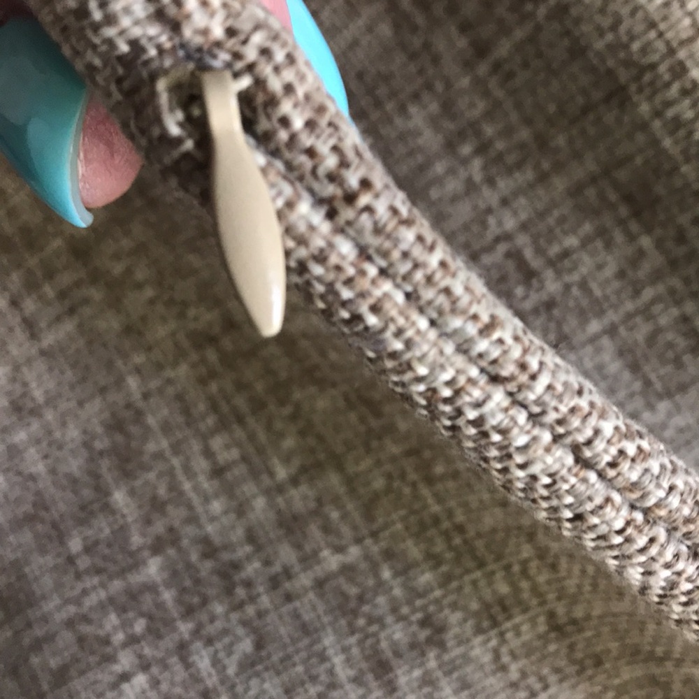 Pair of Faux Linen beige removable pillow covers